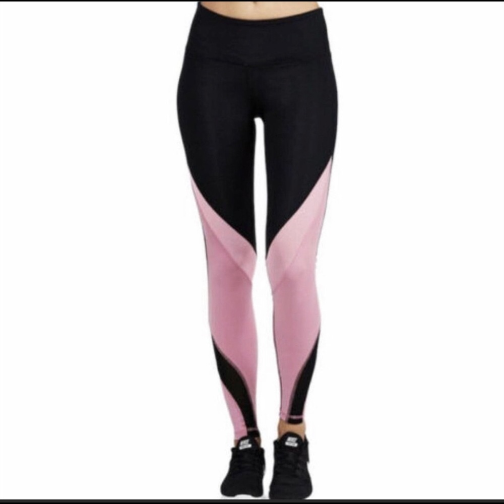 NOLI Lola Black Pink Mesh Leggings Pants Small